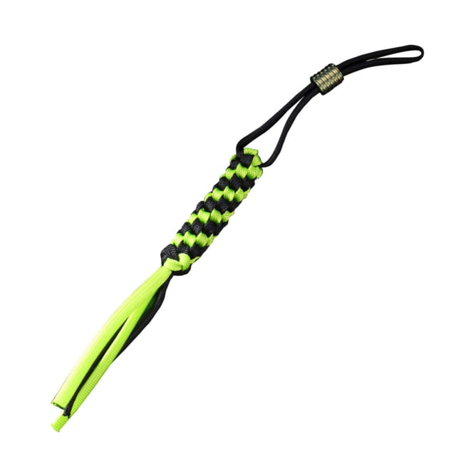We Knife Co Ltd Paracord Lanyard Lanyard Black/Green Braided Paracord Construction With Green Anodized Titanium Bead