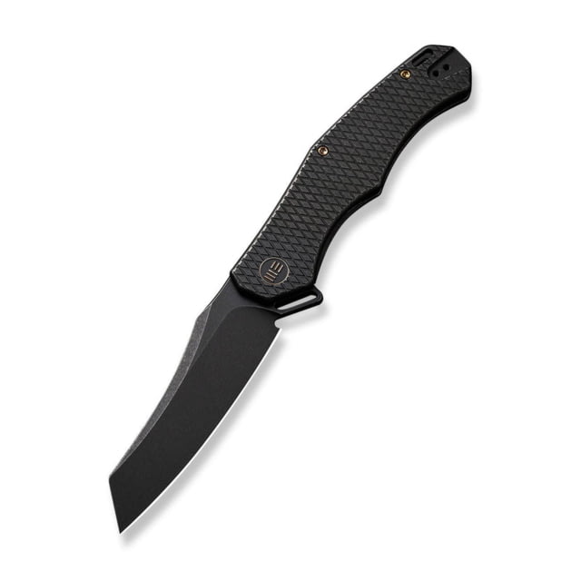 Viking Tactics RekkeR Folding Knife 3.50in CPM20CV Black Stonewashed Blade Titanium Scales and Black Diamond Handle - Viking Tactics