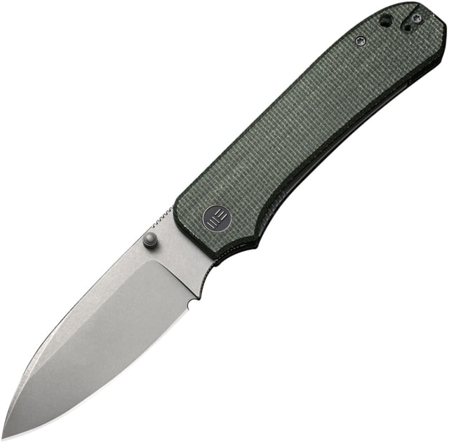 We Knife Co Ltd Big Banter Folding Knife 3.69in Carbon Steel Micarta Handle Green/Gray - We Knife Co Ltd