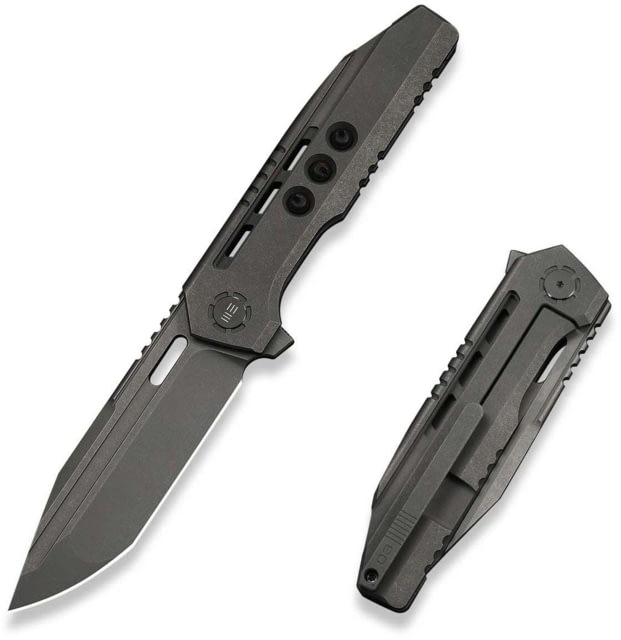 We Knife Co Ltd Gunwale Folding Knife 3.87in Bohler M390 Tanto Gray Titanium Handle