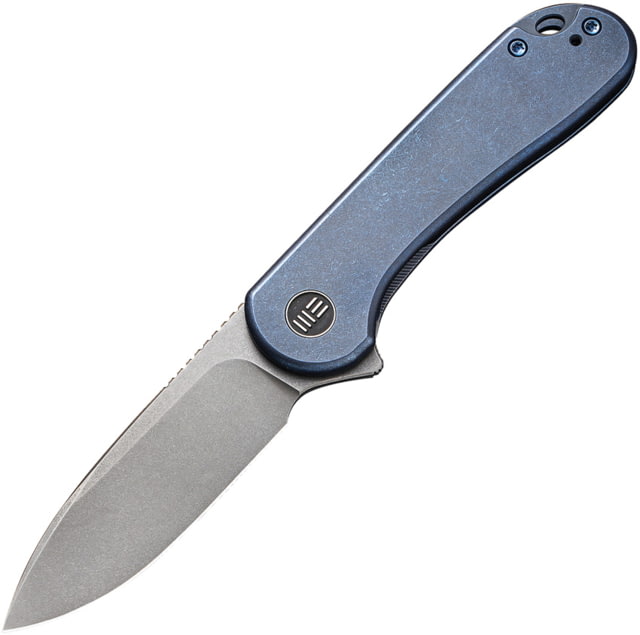 We Knife Co Ltd Elementum Folding Knife 2.96in Carbon Steel Titanium Handle Blue - We Knife Co Ltd