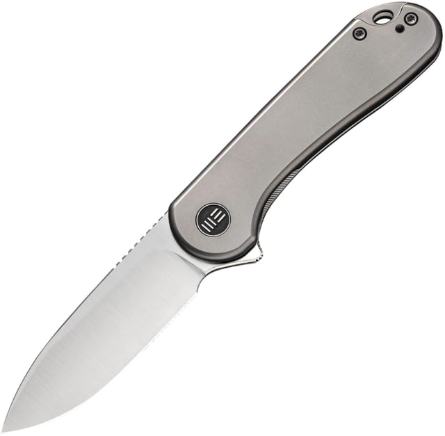 We Knife Co Ltd Elementum Folding Knife 2.96in Carbon Steel Titanium Handle Grey - We Knife Co Ltd