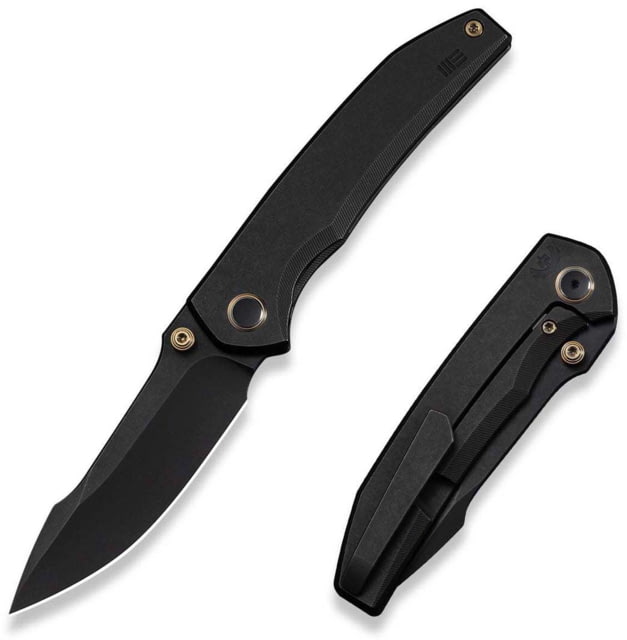 We Knife Co Ltd Ryson Thumb Stud Knife Black Titanium Handle 3.33inch Black Stonewashed Bohler M390 Blade - We Knife Co Ltd
