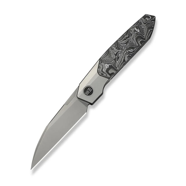 We Knife Co Ltd Weknife Brr15 Flipper Knife Gray Titanium Handle With Aluminum Foil Carbon Fiber Inlay 3.25inch Stonewashed Bohler M390 Blade - We Knife Co Ltd