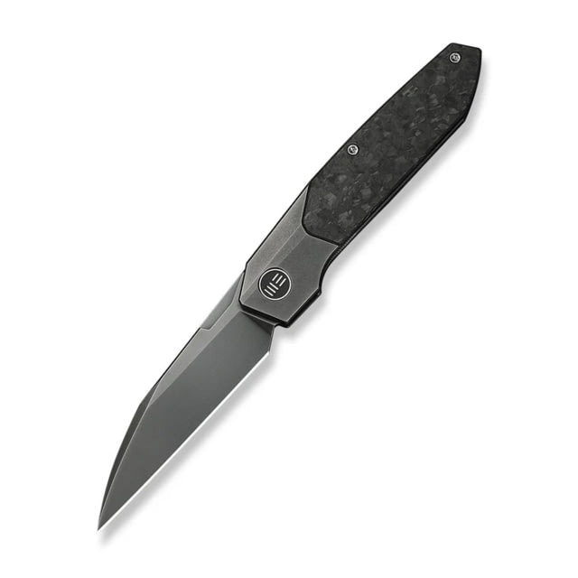 We Knife Co Ltd Weknife Brr15 Flipper Knife Polished Gray Titanium Handle With Shredded Carbon Fiber Inlay 3.25inch Polished Gray Bohler M390 Blade - We Knife Co Ltd