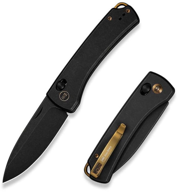 We Knife Co Ltd Weknife Nightblade Crossbar Lock Knife Black Titanium Handle 2.98inch Black Stonewashed Cpm 20cv Blade - We Knife Co Ltd