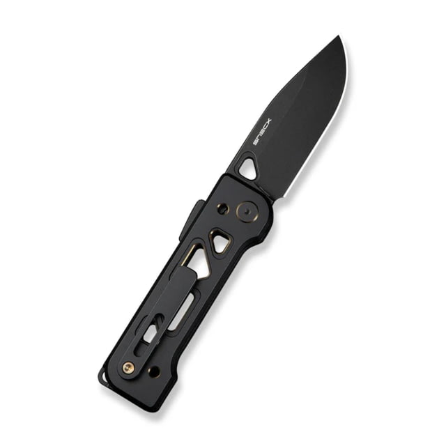 We Knife Co Ltd Tyro Folding Knife 2.91in CPM 20CV Drop Point Blade Black/Golden 6Al4v Titanium Handle - We Knife Co Ltd