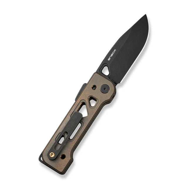 We Knife Co Ltd Tyro Folding Knife 2.91in CPM 20CV Drop Point Blade Bronze/Golden 6Al4v Titanium Handle - We Knife Co Ltd