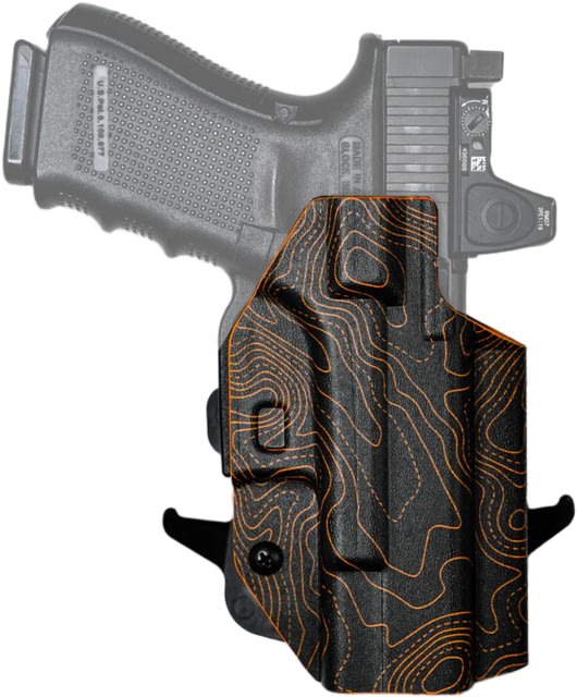 We the People Holsters Kydex OWB Paddle Holster Kimber Ultra Carry II Right Hand Topographic Orange - We The People Holsters