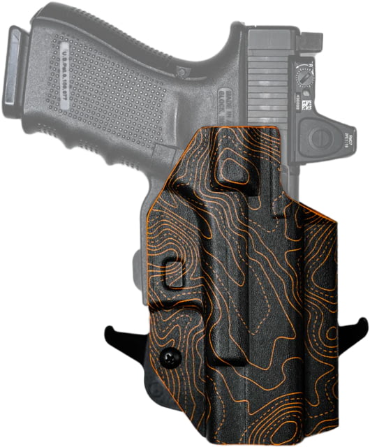 We the People Holsters Kydex OWB Paddle Holster S&W 442/642 Revolver Right Hand Topographic Orange - We The People Holsters
