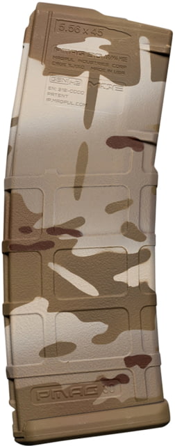 pon Works PMAG GEN M2 MOE 30 Round AR15 5.56x45mm NATO MultiCam Arid Rifle Magazine 1 Pack Polymer Ammo