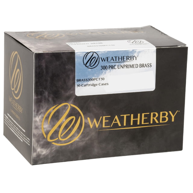 Weatherby  Unprimed Cases 300 PRC Rifle Brass 50 Per Box