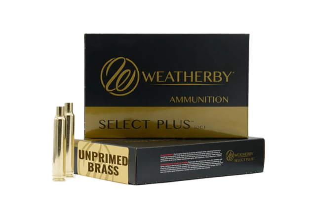 Weatherby Select Plus Unprimed 6.5mm Weatherby RPM Rifle Brass 50 Piece