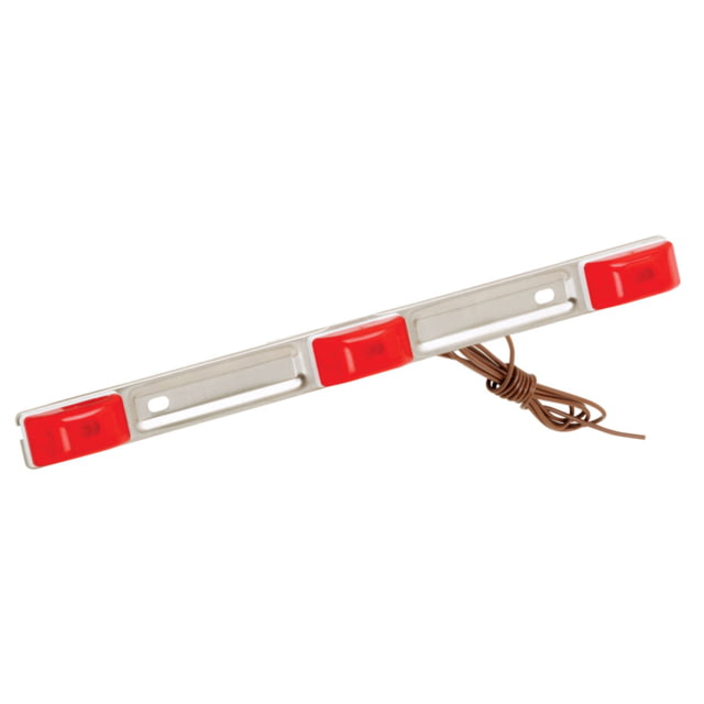 Wesbar Red Waterproof ID Light Bar - Stainless Steel - White Base - Wesbar