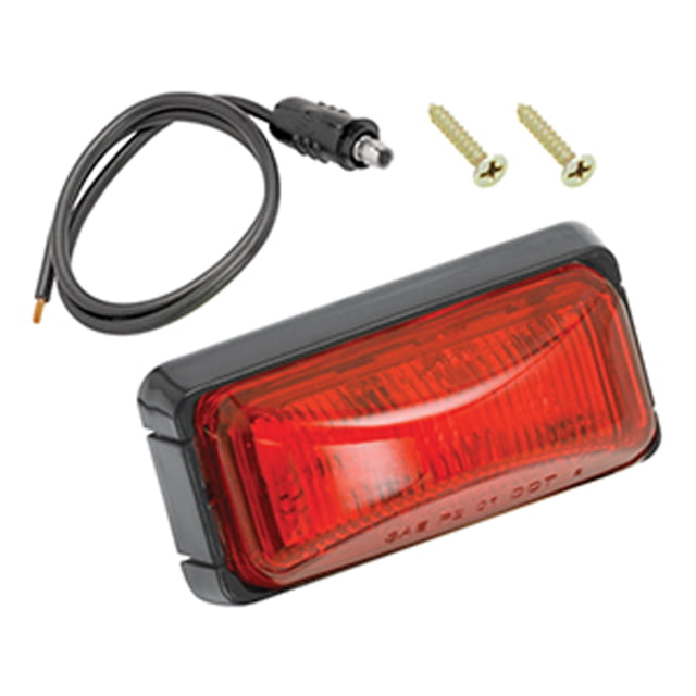 Wesbar Side Marker Clearance Light w/ Black Housing Red - Wesbar
