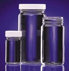 Wheaton AC Round Bottles Wheaton White Polypropylene Cap With Fluoropolymer Resin-Faced Foamed Polyethylene Liner Convenience Packed