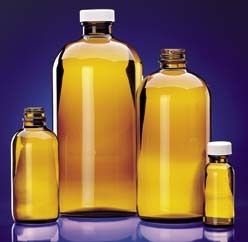 Wheaton Bottle Round Amber 32OZ CS30