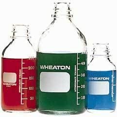 Wheaton Media Bottles Graduated Wheaton With Polyethylene-Lined Cap