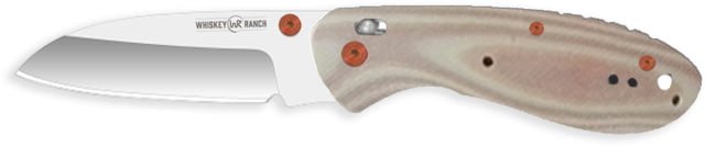 Whiskey Bent Knives Catch Pin Lock Desert Sand 3.45in Folding Knife Sheepsfoot Satin Blade G10 Handle - Whiskey Bent Knives