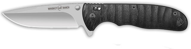 Whiskey Bent Knives Catch Pin Lock Raven 2.91in Fixed Knife Drop Point Satin Blade Nylon Handle Straight Blade - Whiskey Bent Knives