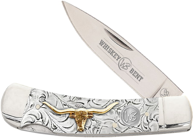 Whiskey Bent Knives Lock Blade Folding Knife Single Clip Point 440 Steel Blade 3.75in Closed Length Acrylic Handle Toro - Whiskey Bent Knives