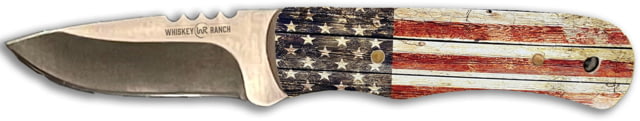 Whiskey Bent Knives Skinner Fixed Knife 440 Steel Blade 6.87in Overall Length Acrylic Handle Patriot - Whiskey Bent Knives