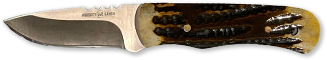 Whiskey Bent Knives Skinner Fixed Knife 440 Steel Blade 6.87in Overall Length Natural Bone Handle Honey Badger - Whiskey Bent Knives