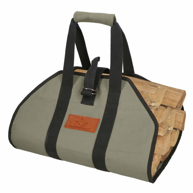 White Duck Firewood Log Carriers Diamond Shape Olive 38in x 18in - White Duck