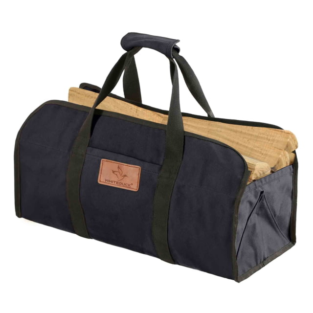 White Duck Firewood Log Carriers Tote Shape Black 23inx10inx12in - White Duck
