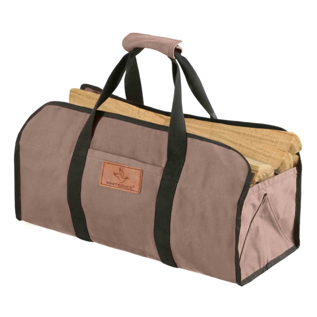 White Duck Firewood Log Carriers Tote Shape Brown 23inx10inx12in - White Duck