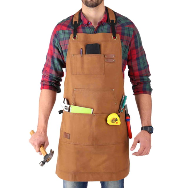 White Duck Work Apron Brown - White Duck
