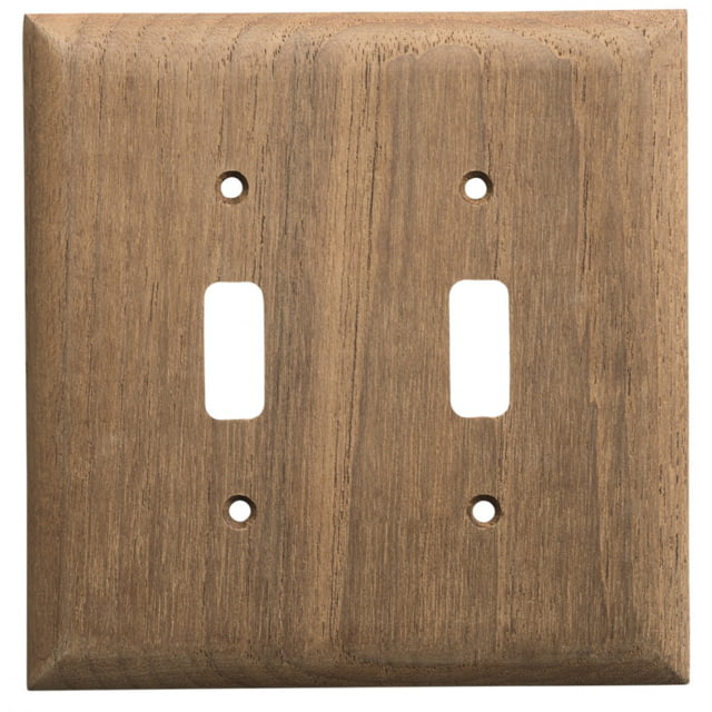 Whitecap 2-Toggle Switch/Receptacle Cover Plate Teak