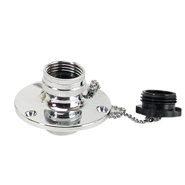 Whitecap Brass Inlet 2-3/4" Base 1-1/2" Depth C.P.
