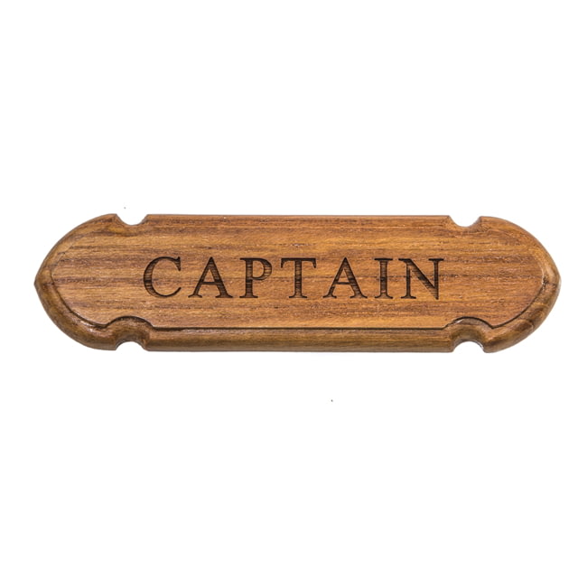 Whitecap "CAPTAIN" Name Plate Teak