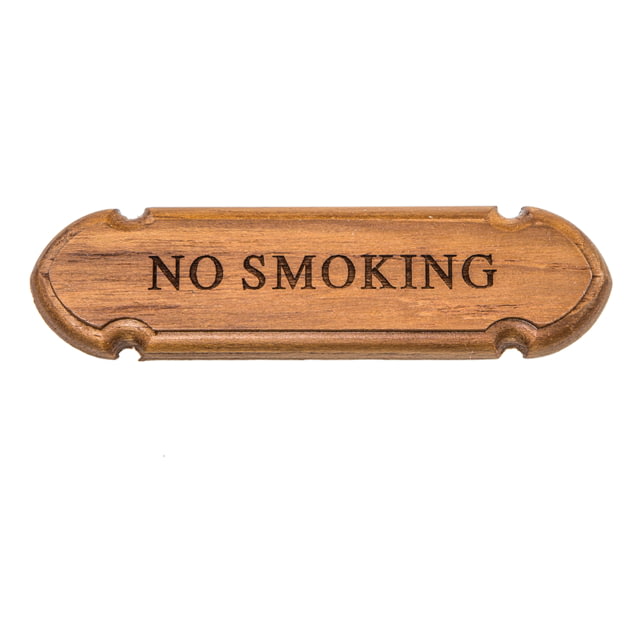 Whitecap "No Smoking" Name Plate Teak