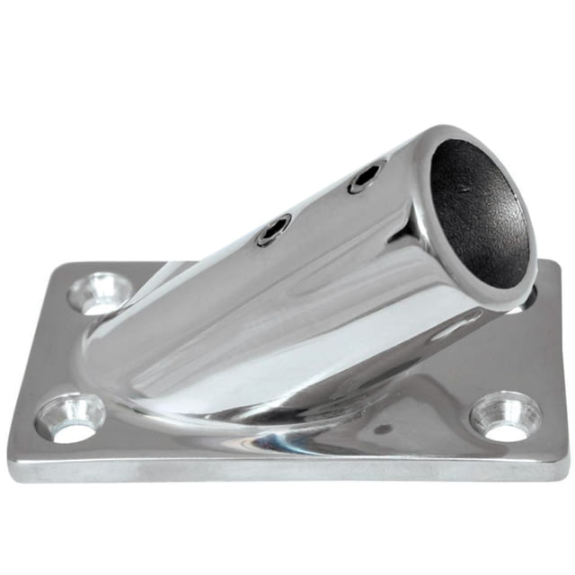 Whitecap O.D. 30 Rectangle Base SS Rail Fitting 7/8"