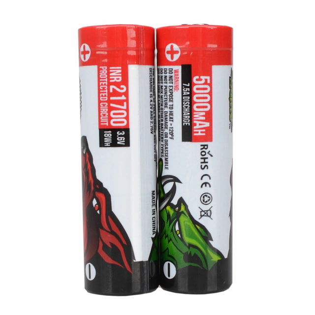 Wicked Hunting Lights 21700 Replacement Li-Ion Rechargeable Batteries 2 Pack Black - Wicked Hunting Lights