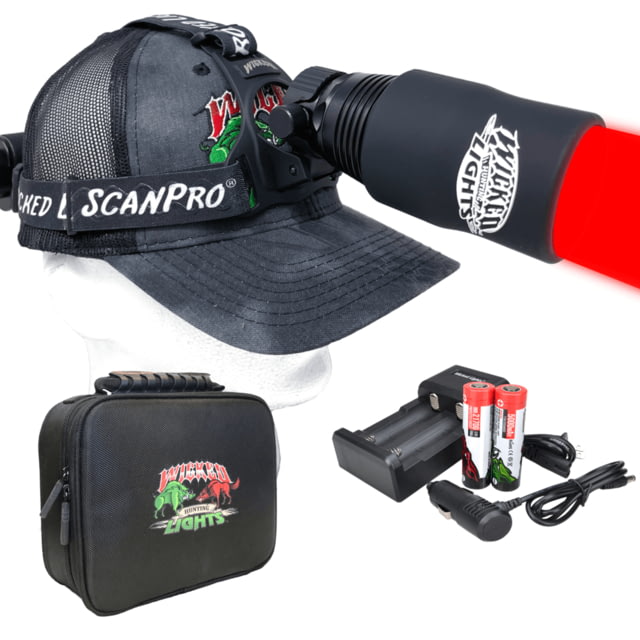 Wicked Hunting Lights ScanPro iC GEN4 LED Red Night Hunting Headlamp Black - Wicked Hunting Lights
