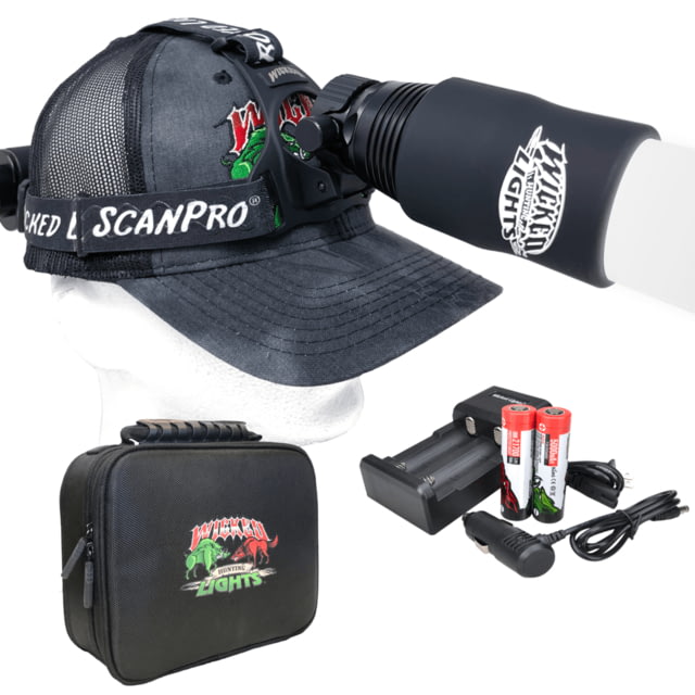 Wicked Hunting Lights ScanPro iC GEN4 LED White Night Hunting Headlamp Black - Wicked Hunting Lights