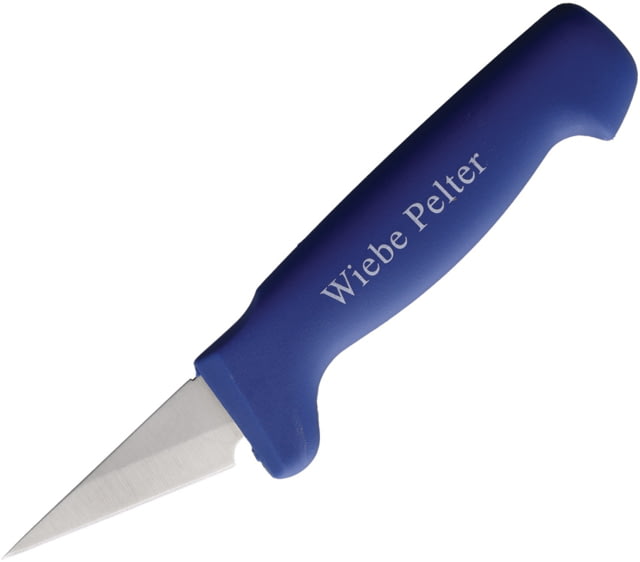 Wiebe Knives Pelter Skinning Knife 7.75in Overall 2.5in Satin Finish Stainless Blade Blue Nylon Handle DS03 PELR - Wiebe Knives