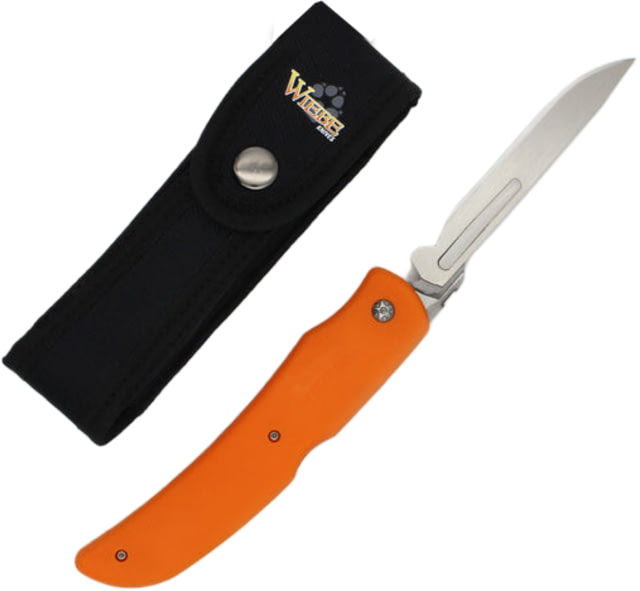 Wiebe Knives Tala Replaceable Blade Knife Orange Small - Wiebe Knives