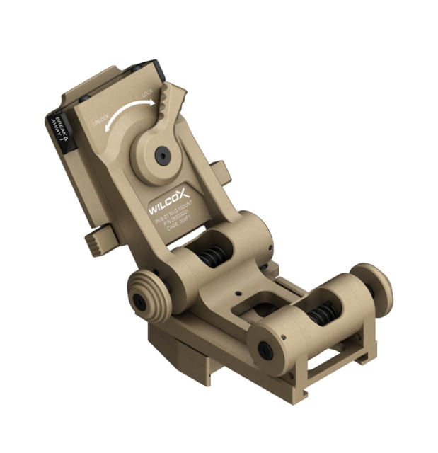 Wilcox G21 Night Vision Goggle Mount Three Hole Shroud/Lanyard/Cup Tan - Wilcox