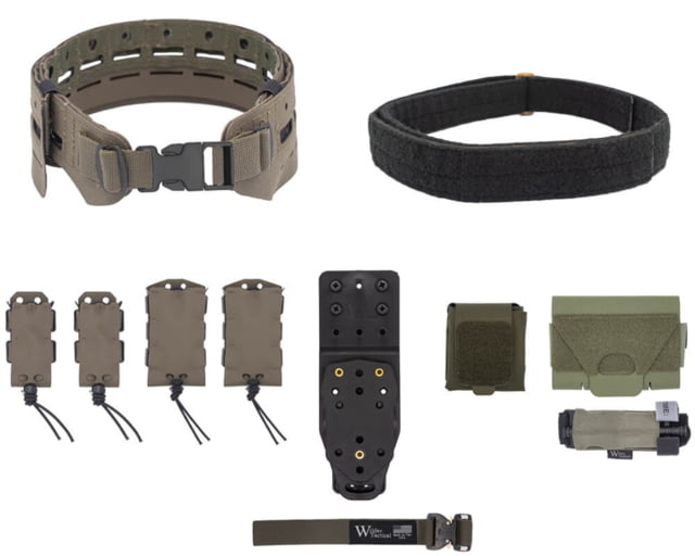 Wilder Tactical Bravo Elite Belt Kit 1in Plastic Side Release MHP Adapter Ranger Green XS-LG 26-40 - Wilder Tactical