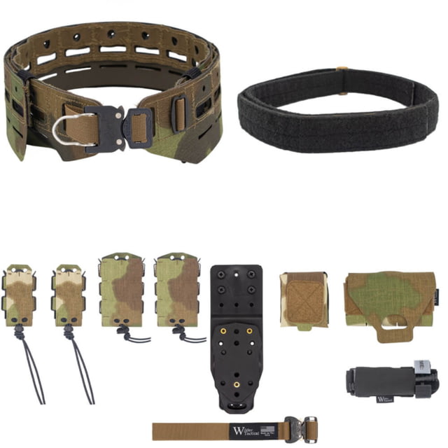 Wilder Tactical Bravo Elite Belt Kit, 1in Prostyle D-Ring, MHP Adpter, Nemesis Woodland Ltd, Small/Extra Large, HMGBREKNEM07 by USA Wilder Tactical Men's Battle Belts