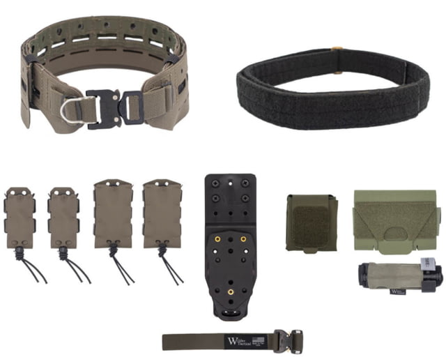 Wilder Tactical Bravo Elite Belt Kit 1in Prostyle D-Ring MHP Adpter Ranger Green XS-LG 26-40 - Wilder Tactical