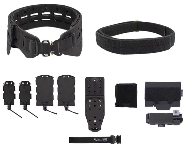 Wilder Tactical Bravo Elite Belt Kit Cobra FM MHP Adapter Black XS-LG 26-40 - Wilder Tactical