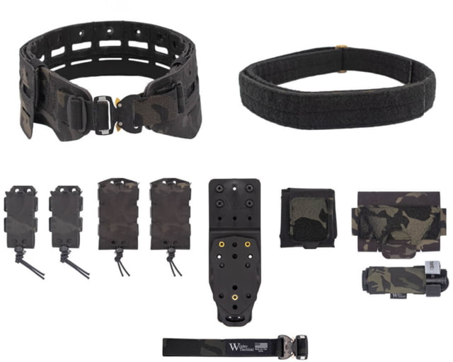 Wilder Tactical Bravo Elite Belt Kit Cobra FM MHP Adapter Multicam Black XS-LG 26-40 - Wilder Tactical