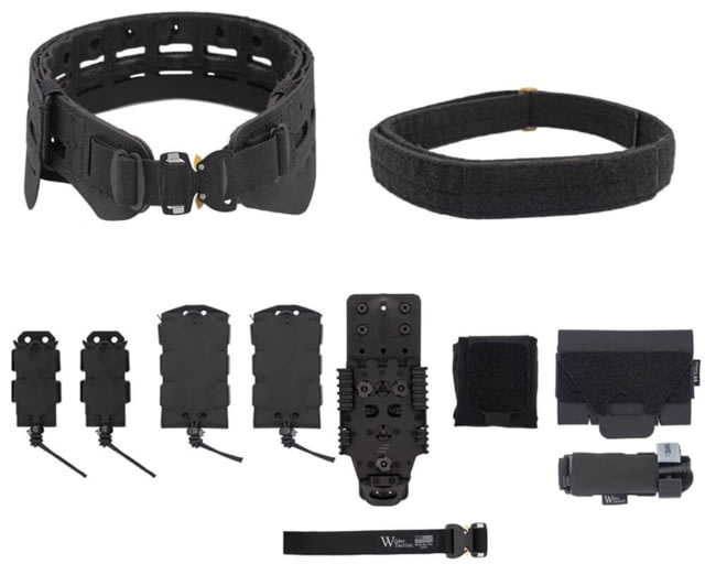 Wilder Tactical Bravo Elite Belt Kit Cobra FM QLS Receiver Black XS-LG 26-40