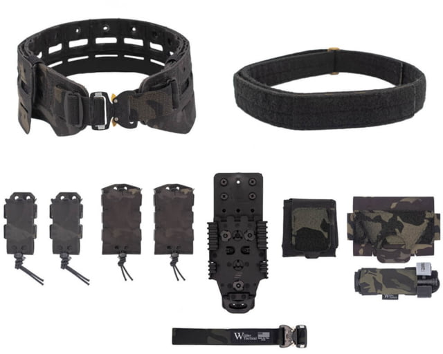 Wilder Tactical Bravo Elite Belt Kit Cobra FM QLS Receiver Multicam Black XS-LG 26-40 - Wilder Tactical