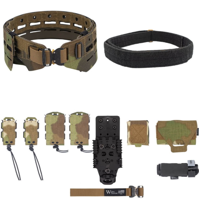 Wilder Tactical Bravo Elite Belt Kit Cobra FM QLS Receiver Nemesis Woodland XS-LG 26-40